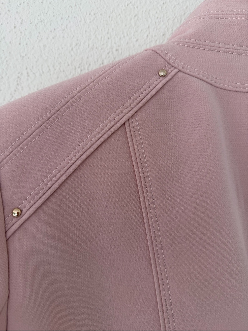 White House Black Market Blush Pink Moto Jacket Blazer – Size 8 - Picture 13 of 17